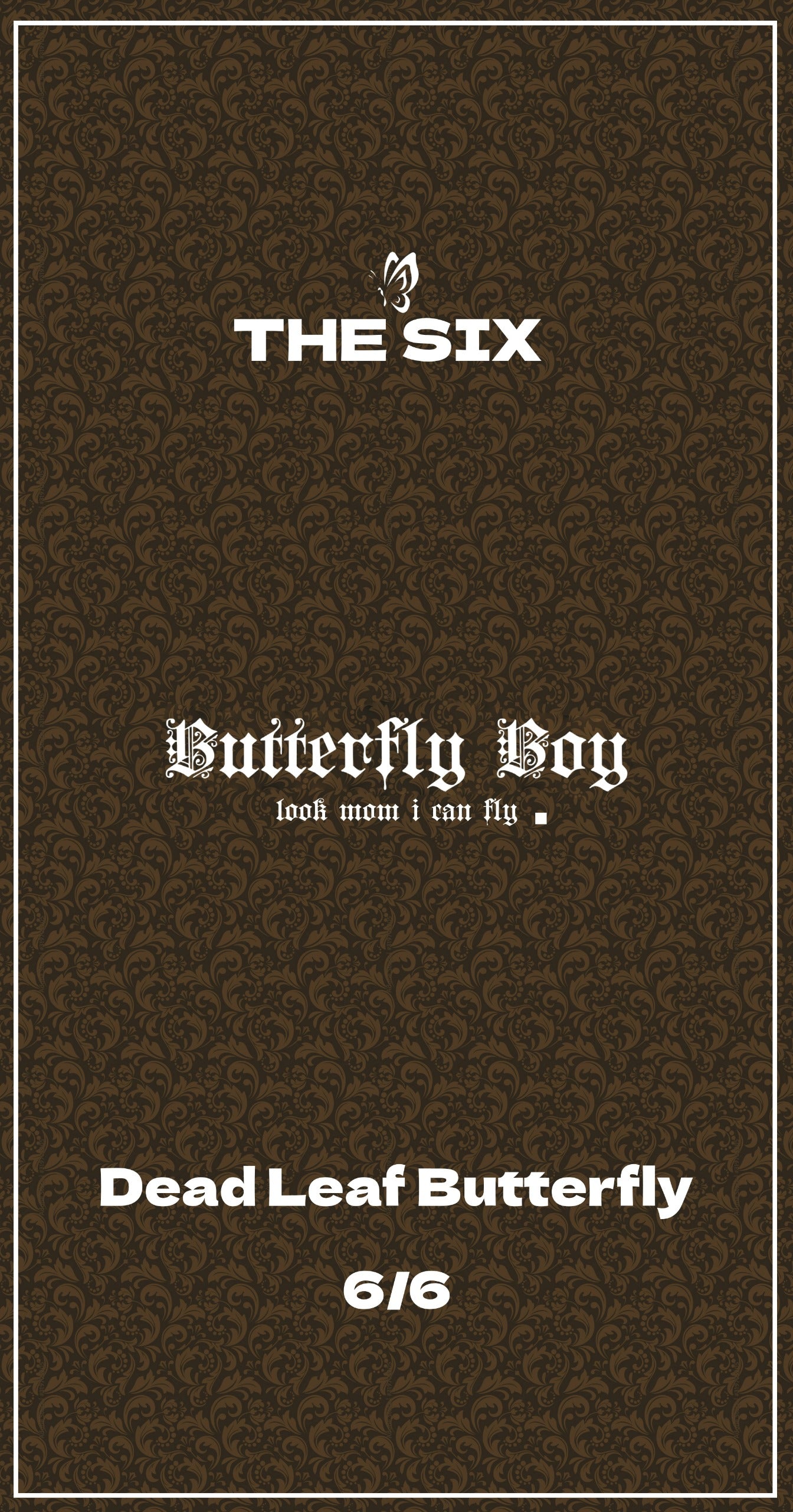 THE SIX - 6/6 - Dead Leaf Butterfly  - BUTTERFLY BOY CAP